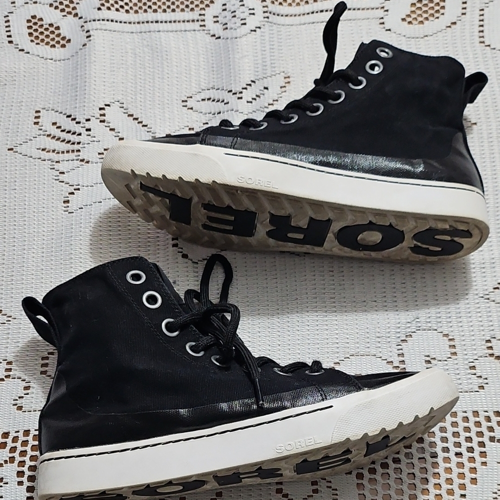 Sorel Women's Black Lace-Up High-Tops - Picture 6 of 9